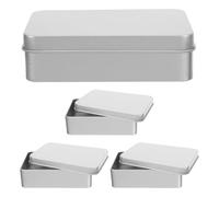 GAROZATION 4pcs Portable Dice Storage Box with Foam Liners and Iron Material, Easy to Open and Close Multi-Purpose Dice Holder Box for Home Supplies and Game Accessories