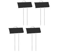 GAROZATION 4pcs Stainless Steel Metal Plant Tags for Vegetable and Plant Marking, Easy to Insert and Save Effort, Pointed Design for Gardens and Restaurants, Modern Style Sturdy Garden