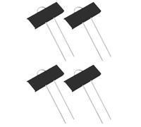 GAROZATION 4pcs Stainless Steel Metal Plant Tags with Pointed Ends for Vegetable and Plant Garden Markers, Reusable Black Garden Labels for Gardening Art and Farming