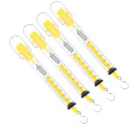 GAROZATION 4pcs Tubular Spring Scale Spring, Plastic Housing, Newton Force Meter and S-hook for Physics Mechanics Experiments and Teaching