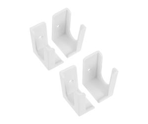 GAROZATION 4pcs Wall Mounted Weight Scale Holder for Digital Scales and Power Strips, Plastic Material with Dual Installation Options, Compact Size and Classic White Finish, for Small