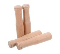 GAROZATION 4pcs Wooden Garlic Pestle Large Head Handheld Masher for Efficient Ginger Crushing Kitchen Utensils Multi-use Grinding Rods Food Mashing Tools