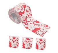 GAROZATION 4rolls Halloween Toilet Paper Bloody Handprint Tissue for Spooky Bathroom Decor Soft Absorbent Festive Party Supplies
