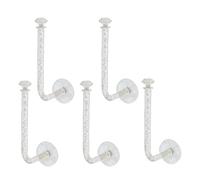 GAROZATION 5 Pcs Acrylic Adhesive Scrunchie Holder Wall Mounted Hair Accessories Organizer 5 Hooks, Multi-Purpose Hair Tie and Key Storage Rack and Females