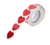 GAROZATION 500pcs Red Heart Sealing Stickers Tanning Stickers Easy to Apply and Remove Paper Labels for Scrapbook and Window Decorations Unique Style