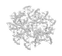 GAROZATION 50pcs Alloy Charm Pendants for Jewelry Making Antique Silver Keychain Charms Creative DIY Crafting for Necklaces Bracelets for Group Projects and Movie Fans