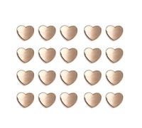 GAROZATION 50pcs Metal Handmade Sewing Buttons in Heart Shape for Jeans and Hats, Creative Design with Fine Workmanship, for Clothing Shop and DIY Manual, Golden Colour to Lighten up Clothes