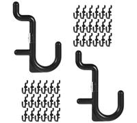 GAROZATION 50pcs Pegboard Tool Hooks Plastic Utility Hooks for Garage and Homes, Lightweight Storage and Organization Solution to Prevent Objects from Slipping