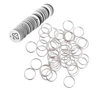 GAROZATION 50pcs Plastic Round Numbered Tags Numbered Tag Key Ring with Engraved Number Organizing Bags for Tennis Hall Locker Keys and Luggage