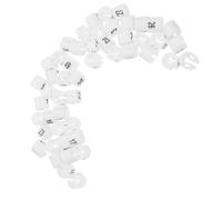 GAROZATION 50pcs White Plastic Clothes Hanger Size Markers Number Tags 1-50 for Garment Store, Sturdy Hanger Size Circles and Adult Clothing Organization