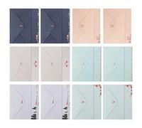 GAROZATION 54pcs Letter Writing Paper Set with Envelopes, Assorted Colour Paper Stationery for Reply Letters and Birthdays Invitations, Chic Elegant Styles with Different Designs Assorted Style