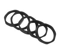 GAROZATION 5pcs Black Plastic Handheld Microphone Anti-roll Rings Mic Protection Supplies Anti-drop Non-skid Circles for Wireless Microphone Accessories in Ktv and Stage Use