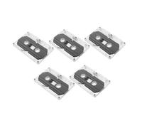 GAROZATION 5pcs Blank Audio Cassette Tapes Clear Plastic Case Portable Retro DIY Recording Tapes with Protective Hard Case for Voice Teaching Party Messages