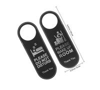 GAROZATION 5pcs Double-sided Leather Hotel Door Hanger Signs - Do Not Disturb and Please Make up Room - Front Door Hanging Tags for Hotel, Office, and Service Room Use