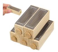 GAROZATION 5pcs Wooden Bee Queen Cages Beekeeping Tool Set for Queen Rearing and Hive Management, Handmade Wooden Cage Kit Suitable for Beekeepers