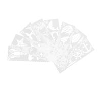 GAROZATION 6 Sets Ocean Animal Stencils Hollow Out Painting Templates Reusable Pet Material Easy to Clean Wall Stencils for Scrapbook and Planner Decoration