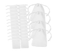 GAROZATION 60pcs Small White Drawstring Gift Bags Lightweight Jewelry Pouches for Wedding Party Treats and Gift Packing Fabric Storage for Earrings Coins and Small Treasures