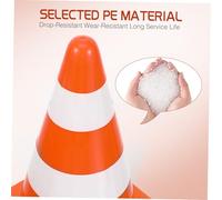 GAROZATION 6pcs Bright Orange Traffic Cones for Safety and Training PE Construction and Sport Cones for High Visibility Traffic Control Parking Roadwork and Event Management