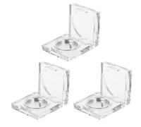 GAROZATION 6pcs Convenient Eyeshadow Tray Compact Blusher Box 1.65x1.65x0.59in Portable Design with Lid Plastic Makeup Organizer Container for Home Daily Use