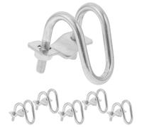 GAROZATION 6pcs Galvanized Steel U-Shaped Fence Clamp 8x20x20mm Double U Cross Pipe Fixator for Greenhouse and Farm Structures Patio Umbrella Pipe Clamps