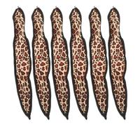 GAROZATION 6pcs Leopard Print Hair Sponge Rollers Tight Grip Natural Waves Soft Polyester Curlers for Women Sleep Styling