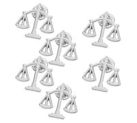 GAROZATION 6pcs Metal Suit Lapel Pin Collar Brooch Refined Stylish Metallic Secure Attachment Symbol of Justice for Men and Women Formal Occasions Libra Scales Design