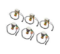 GAROZATION 6pcs Mini Djembe Drum Necklaces Handmade Wooden Charms Unique African Percussion Jewelry for Adults Comfortable Wear Cultural Statement for Concerts Parties