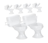 GAROZATION 6pcs Miniature Doll House Toilets Realistic Plastic Bathroom Accessories for Dollhouses for Creating Daily Life Scenes and Decorations