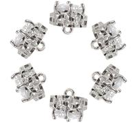 GAROZATION 6pcs Rhinestone Button Delicate Buttons Copper Quick to Sew Adding Charm and Beauty Gift for Christmas Clothing and Hats Sewing Embellishment