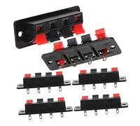 GAROZATION 6pcs Stereo Speaker Terminal Connectors Wiring Board Switch Plate with Spring Clips High Amplifier Supplies for Audio LED Lighting and Industrial Electronic Devices