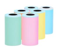 GAROZATION 6rolls Mini Thermal Printer Paper with Strong Adhesive Backing Portable Self-Adhesive Sticker Label Rolls for Clear Printing Suitable for Photo Journal and Craft Use