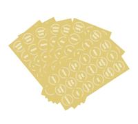 GAROZATION 8 Sheets 144pcs Ingredients Label Stickers Spice Label Decals Yellow Pp Waterproof Material Oil-Proof Not Easy to Wear and Tear for Kitchen Pantry Organisation