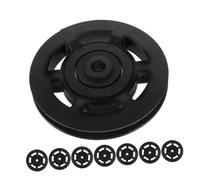 GAROZATION 8pcs Fitness Equipment Pulley Universal Exercise Pulley Fitness Bearing Wearproof Bearing Gym Equipment Parts Wheel for Black Nylon