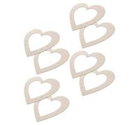 GAROZATION 8pcs Heart Shaped Wooden Wreath Frames with Userfriendly Surface for Paints and Flowers, Beige Unfinished DIY Floral Hoop for Valentines, Wedding, Christmas Door Hanging Decor