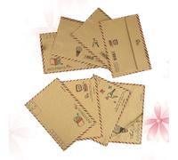 GAROZATION 8pcs Khaki Paper Greeting Envelopes for Documents and Invitations with Easy Sealing and Protective Features, for Scrapbooking and Vintage Style Crafting