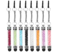 GAROZATION 8pcs Luxury Crystal Capacitive Pens for Phone and Smartphones, Metal and Plastic Touch Screen Pens with Built-in Fancy Acrylic Rhinestone for Easy Storage and Random Color