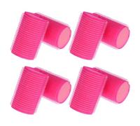 GAROZATION 8pcs Self-adhesive Sponge Hair Curlers for Women, Small Soft Hair Rollers Set for Styling Fringe and Curls, Heatless Hairdressing Tools in Rose Red for Daily Use