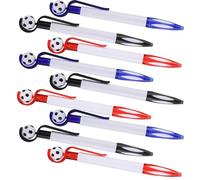 GAROZATION 9pcs Soccer Shape Ballpoint Pens Plastic Multipack, Decorative and Smooth Writing Pens and Students, for Birthday Party or Sketching