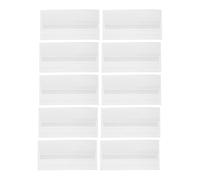 GAROZATION Acrylic Table Card Holders 10Pcs 150X80Mm V-Shaped Name Plate with 1Mm Pet Material for Elementary School Students, Meeting Room, Desktop Display