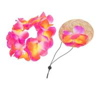 GAROZATION Adjustable Puppy Hat with Garland for Small Dogs, Protects the Hot Sun, for Water Parks and Camping Trips, Casual Summer Style Accessories
