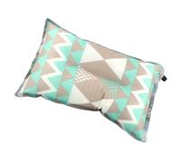 GAROZATION Automatic Inflatable Travel Pillow National Style Rest Pillow for Camping Outdoor Use Portable Blue Grey Printed Cushion