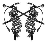 GAROZATION Barefoot Lace Sandals 1 Pair Breathable Polyester Footless Mittens Bridal Wedding Accessories for Women for Birthday and Anniversary