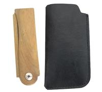 GAROZATION Beard Comb Suitable for Salon and Home Use Folding Wooden with Case Portable Mustache Comb Designed for Restoring Beard Gaps and Cleaning Broken Hair for Men