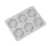 GAROZATION Bee Honeycomb Cake Mold 6-Cell Silicone Tray for Cookie and Chocolate Crafting, Flexible Non-Toxic Material, Designed for Handmade Soap Random Color