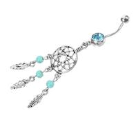 GAROZATION Belly Button Piercing Ring Women Dream Catcher Navel Ring Fashion Accessory for Teens