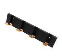 GAROZATION Black Aluminum Coat Hooks Wall Mounted Heavy Duty Towel Rack for Bathroom and Entryway with Strong Load Bearing and Multifunctional Use