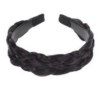 GAROZATION Black Braid Headband with High Temperature Fiber, Easy to Wear and Take off Hair Accessory for Women, for Party and Holiday Use