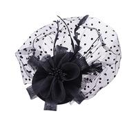 GAROZATION Black Mesh Veil Wedding Bride Fascinator Hat Hair Clip for Women Elegant Alligator Headwear Hair Accessories