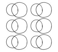 GAROZATION Black Rubber Rings Universal Compatibility 12pcs Resistant to Tearing and Breaking for Microphone Shock Mount Clip for Studio Recording and Broadcasting Accessories