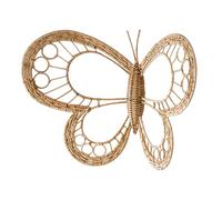 GAROZATION Boho Butterfly Wall Decorations Natural Rattan Wall Hanging Made of Iron and Vine Strong Sturdy Design Maintaining Original Shape and Colour for Garden